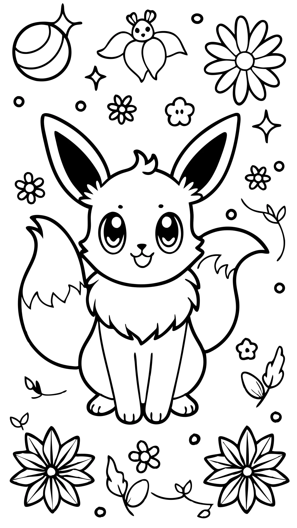 evee coloring pages